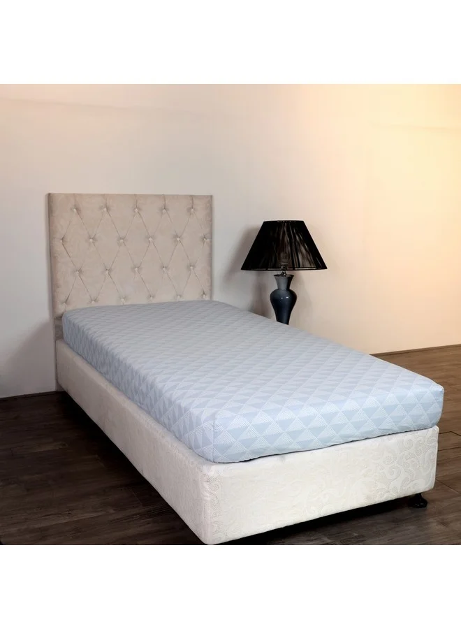 Home Box Malta Pixel Printed Cotton Twin Fitted Sheet 120 x 200 x 33 cm
