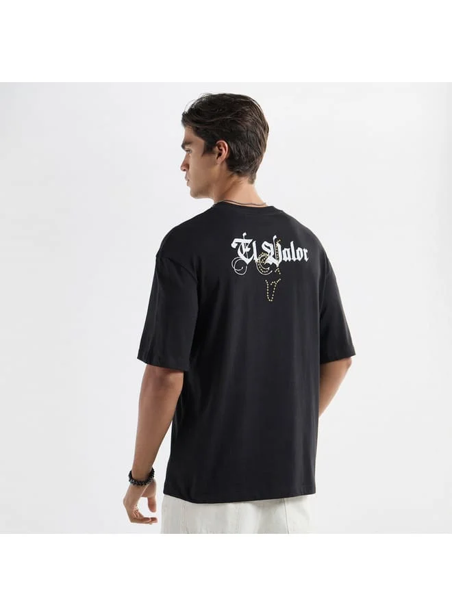 Splash FAV Printed T-shirt with Crew Neck and Short Sleeves