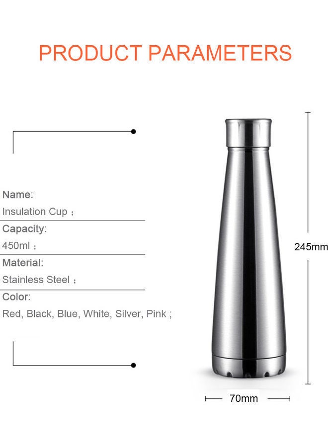 NIBEMINENT Stainless Steel Vacuum Water Bottle Black  - Image 4