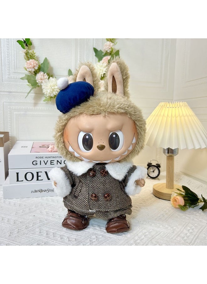 LABUBU 38cm Plush Doll Clothes for Labubu Rubber Toy 