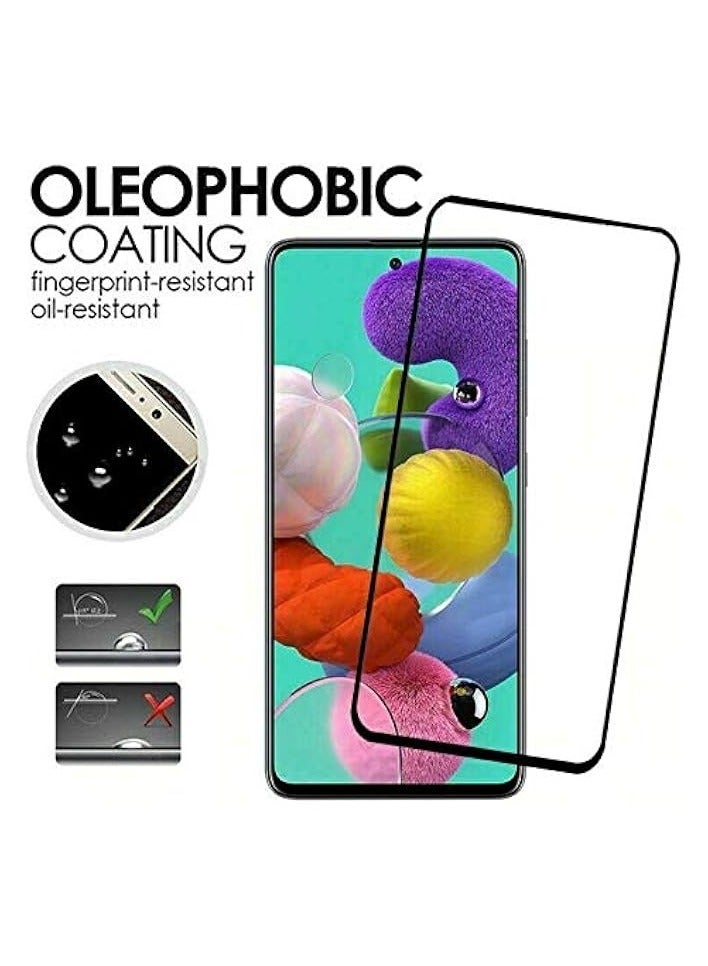 بروماس متوافق مع واقي الشاشة لهاتف Galaxy A51، Galaxy A51 5G (لا يناسب Galaxy A50) [تغطية شاشة كاملة] [زجاج مقسى] حافظة صديقة للكسر، خالية من الفقاعات (أسود) - Image 5