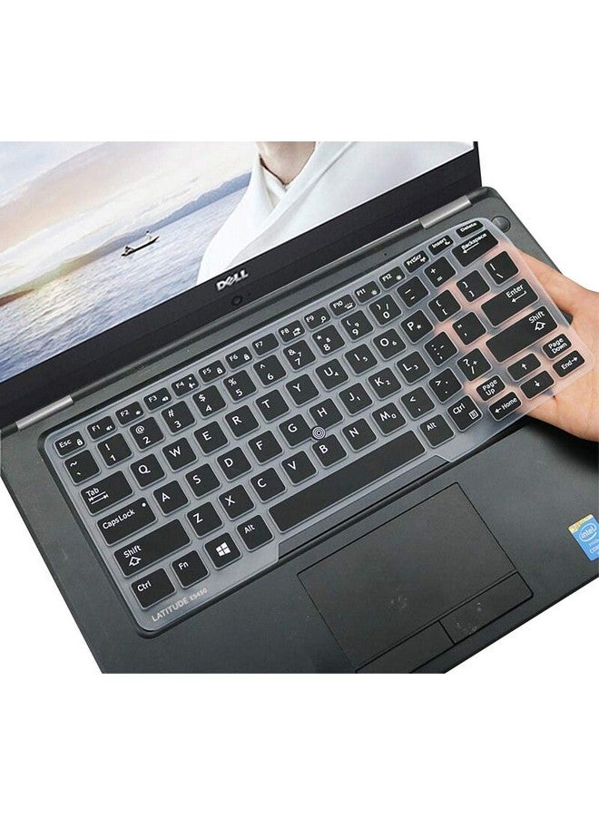 imComor Keyboard Cover for Dell Latitude E7450 E7470 E5470 E7480 5480 5490 5491 7490, Dell Latitude 3340 E3340 Laptop Keyboard Protector Ultra Thin Soft Keyboard Skin, Black (US Layout, with Pointing)  - Image 1