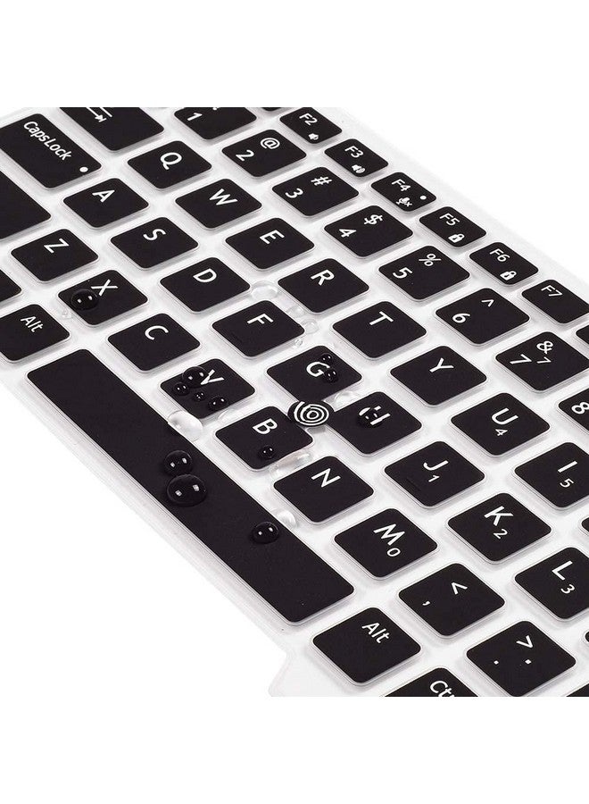 imComor Keyboard Cover for Dell Latitude E7450 E7470 E5470 E7480 5480 5490 5491 7490, Dell Latitude 3340 E3340 Laptop Keyboard Protector Ultra Thin Soft Keyboard Skin, Black (US Layout, with Pointing)  - Image 4