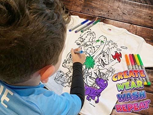 Splat Planet Unicorn Ballerina Magic Colouring T-Shirt with 10 Washable Magic Pens - Colour Your T-Shirt, Wash & Recolour (US, Age, 12 Years, 13 Years) - Image 4