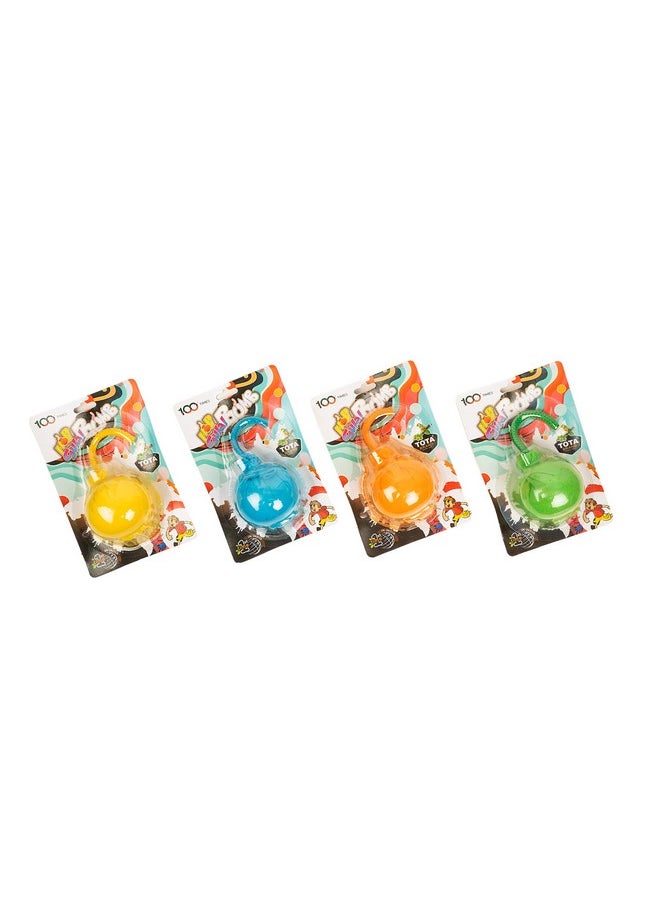 TOTA - Tota Holi Gulal Ball | Herbal Gulal Bomb Toy in 6 Different Vibrant Holi Colours | USE 100+ Times - Pack of 4 (Assorted Colour) - Image 1