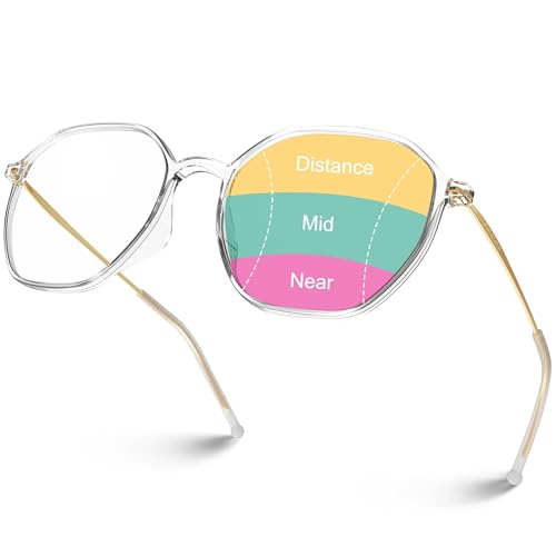 VISOONE Lightweight Progressive Multifocal Anti-Fog Reading Glasses TR90 with Blue Light Blocking Stylish Women Men RANE - Image 1