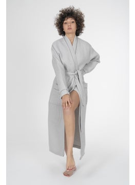 Varol Kaos Series Kimono Collar Pique Bathrobe Dressing Gown  - Image 1