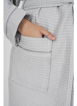 Varol Kaos Series Kimono Collar Pique Bathrobe Dressing Gown  - Image 2