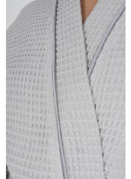 Varol Kaos Series Kimono Collar Pique Bathrobe Dressing Gown  - Image 4