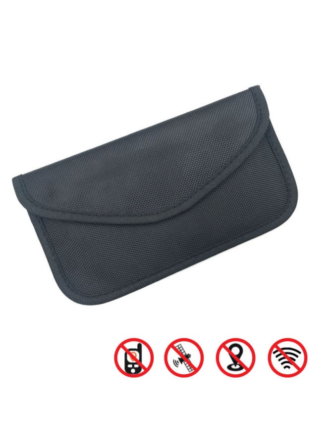Large Anti-radiation Mobile Phone Case Mobile Phone Signal Shielding Bag Shielding Car Key Anti-theft Bag Signal Shielding Bag-Color:Apricot  - Image 2
