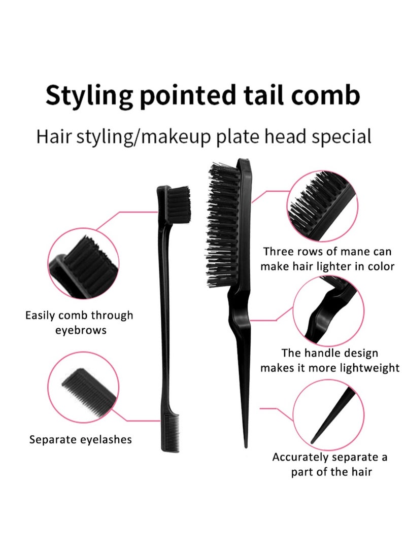 Generic 3Pcs Hair Styling Comb Set, Slick Back Hairbrush, Rat Tail Comb & Teasing Comb for Hair Styling  - Image 3