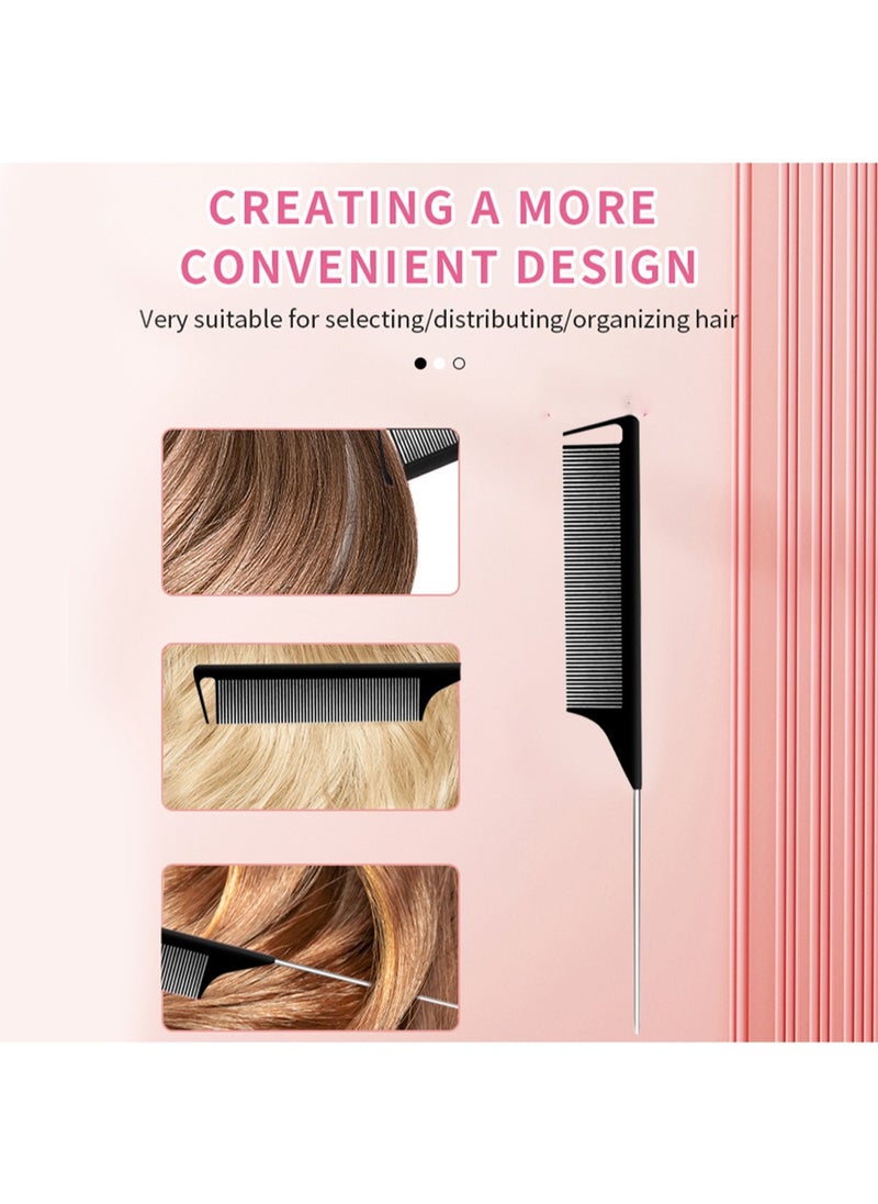 Generic 3Pcs Hair Styling Comb Set, Slick Back Hairbrush, Rat Tail Comb & Teasing Comb for Hair Styling  - Image 2