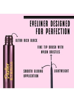DAZLLER Eterna Eyeliner 7.5G Black Waterproof Smudgeproof Velvet Matte Finish Precise Application Lightweight Ultrarich Pigments Up To 8Hrs Stay Enriched With Aloe Vera & Papaya Extracts  - Image 4