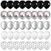 Govpy Black and Silver Balloons 60 Packs 12 Inch Chrome Metallic Silver Balloons and Confetti Balloons Black White Silver Balloon for Wedding Engagement Birthday Halloween Decorations - Image 3