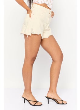 Women Distressed Hem Denim Short, Cream - pzsku/ZBDE07628A8179612E1EFZ/45/_/1738073798/53aa7484-608e-4ed8-ada8-ed4e3e48eeaa