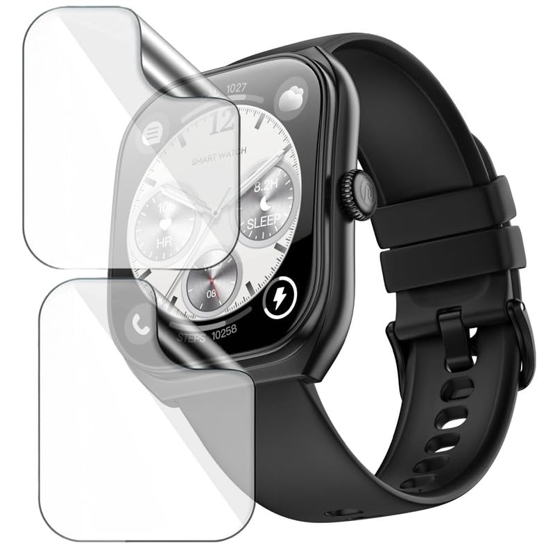 HELLOSCREEN 2-Pack | Screen Protector Guard for Noise Icon Arc | 2.01 inch | Smartwatch - Flexible & Ultrathin TPU Film, 9H Scratch Resistant, Bubble Free - Not Tempered Glass - Image 1