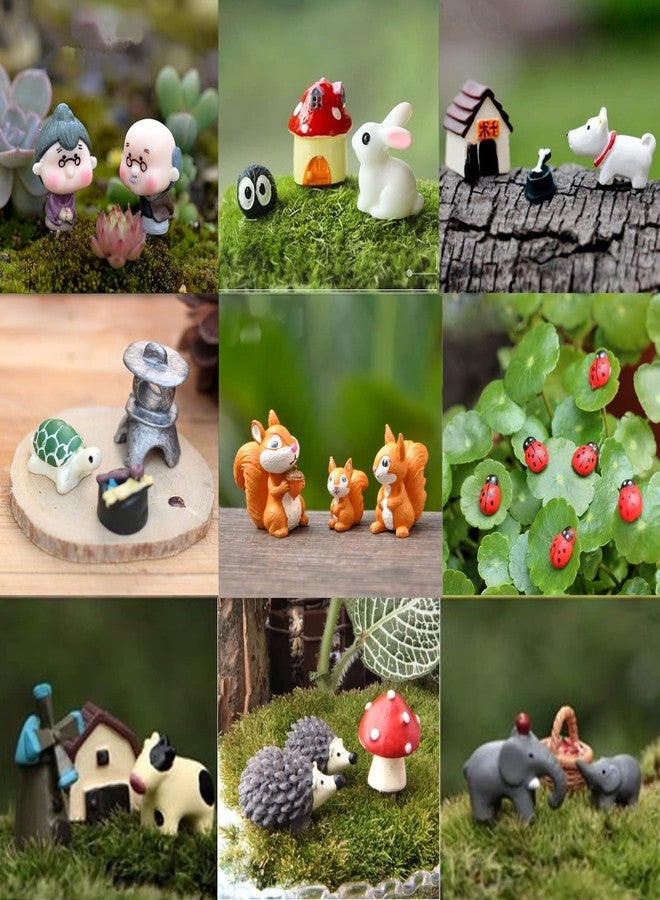 TANOMA 40pcs 9 Scenarios Fairy Garden Figurines Miniature Accessories, Micro Landscape - Image 1