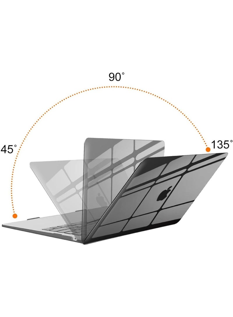 Rock Pow Case for MacBook Air 13.3 Inch A2337 (M1) / A2179 / A1932 (2022 2021 2020 2019 2018 Release) - Snap On Hard Shell Case Cover for MacBook Air 13 Retina Display with Touch ID (Black) - Image 4