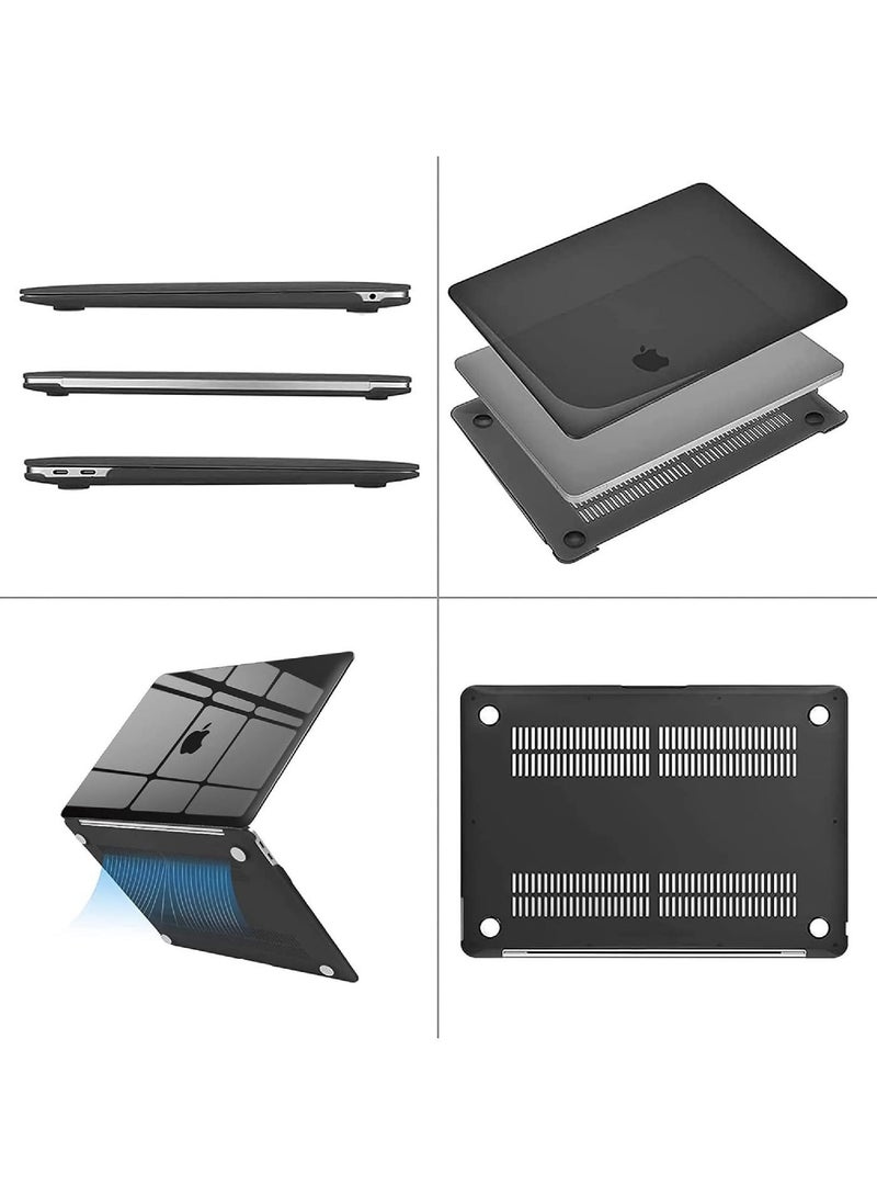 Rock Pow Case for MacBook Air 13.3 Inch A2337 (M1) / A2179 / A1932 (2022 2021 2020 2019 2018 Release) - Snap On Hard Shell Case Cover for MacBook Air 13 Retina Display with Touch ID (Black) - Image 5