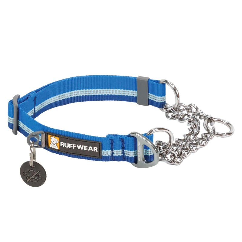 Ruffwear Chain Reaction Dog Collar Adjustable Reflective Martingale EscapeProof Collar with Stainless Steel Chain Professional Training Control Blue Pool 1114 - Image 2