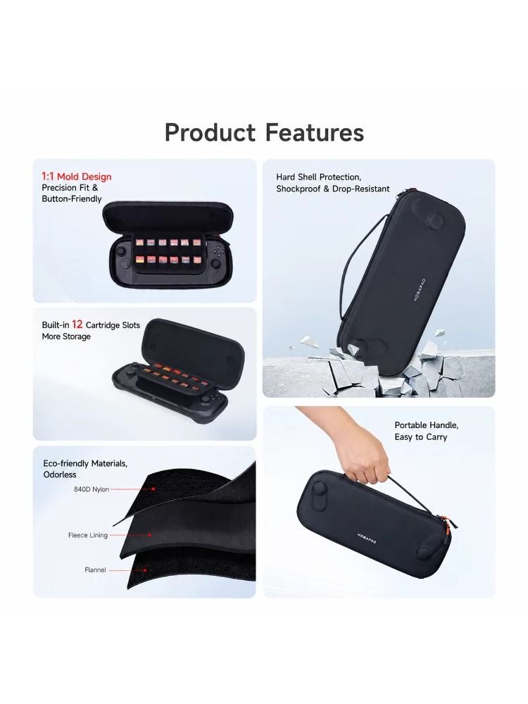 Mobapad H12 Carrying Case Storage Bag with 12 Cartridge Slots for M12 Hd/m12s & Switch 2, Zippered Protective Case - Image 5