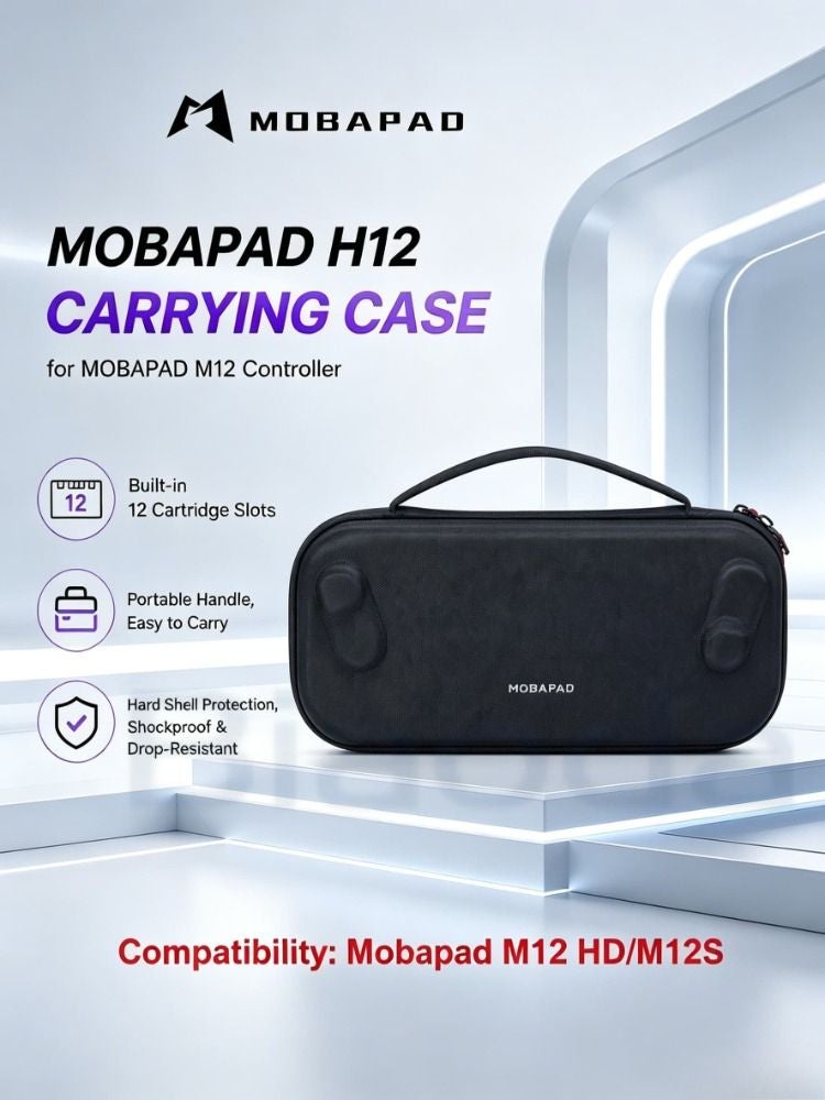 Mobapad H12 Carrying Case Storage Bag with 12 Cartridge Slots for M12 Hd/m12s & Switch 2, Zippered Protective Case - Image 1