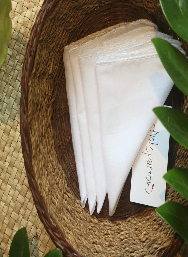 Picksparrow مناشف وجه قطنية للأطفال حديثي الولادة من بيكسبارو / مناديل قماشية للأطفال / فوط / مناشف غسيل (24 * 24 سم، فوال أبيض، مجموعة من 7 قطع) - Image 5