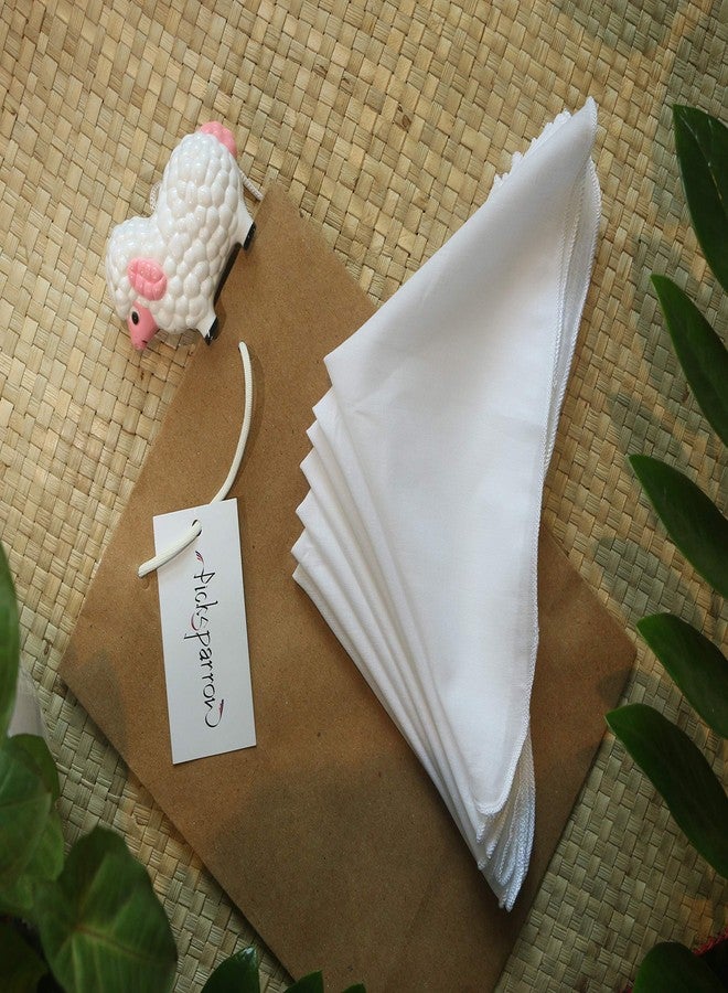 Picksparrow مناشف وجه قطنية للأطفال حديثي الولادة من بيكسبارو / مناديل قماشية للأطفال / فوط / مناشف غسيل (24 * 24 سم، فوال أبيض، مجموعة من 7 قطع) - Image 3