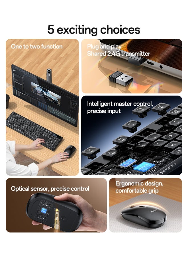 Yesido KB42 2.4G Wireless Keyboard Mouse Set - Image 5