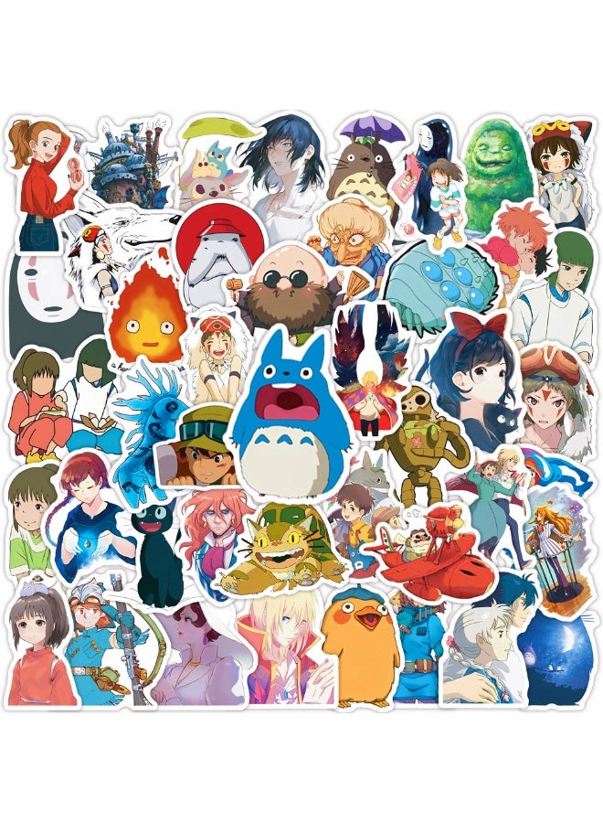 NIBEMINENT 50 Pcs Hayao Miyazaki Deco Kit Waterproof Stickers, High Definition Printing Bright Colors, Suitable for Laptop Skateboard Luggage Water Bottle Guitar DIY - Image 1