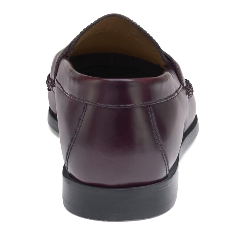 Johnston & Murphy Men's Hayes Penny Loafer Dress Casual Shoe, Burgundy Polished Full Grain, 11.5 - Image 3