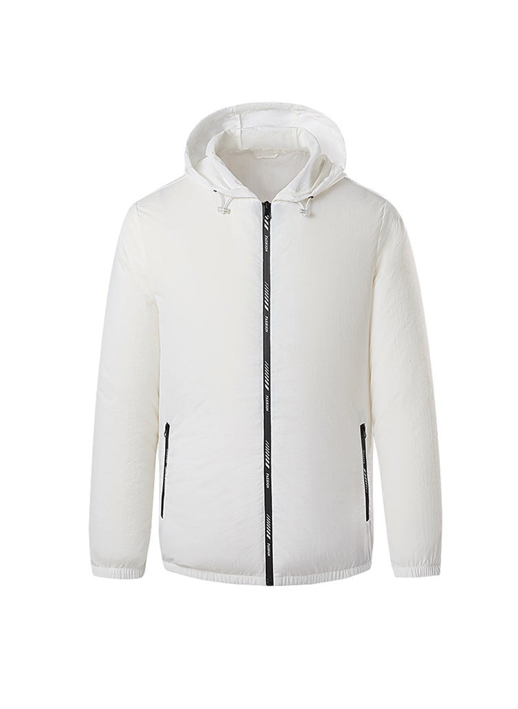 Generic Summer Cooling Fan Jacket for Outdoor Fishing White (without accessories) 