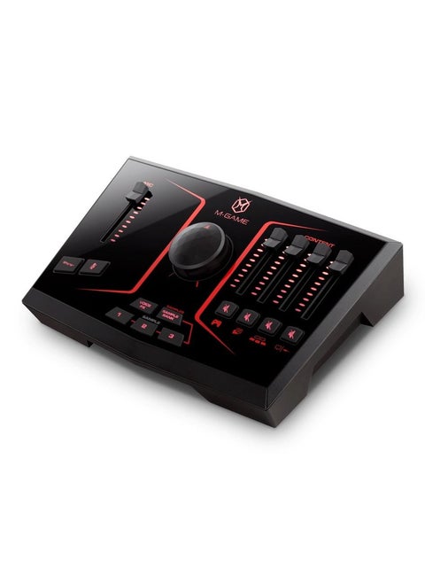 M-GAME Solo USB Audio Interface Mixer for Streaming and Gaming with XLR Microphone in, Optical in, Voice FX, Sampler and Dedicated Software
