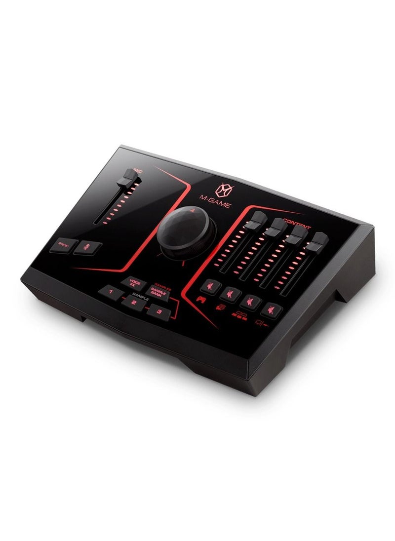 M-Audio M-GAME Solo USB Audio Interface Mixer for Streaming and Gaming with XLR Microphone in, Optical in, Voice FX, Sampler and Dedicated Software  - Image 1