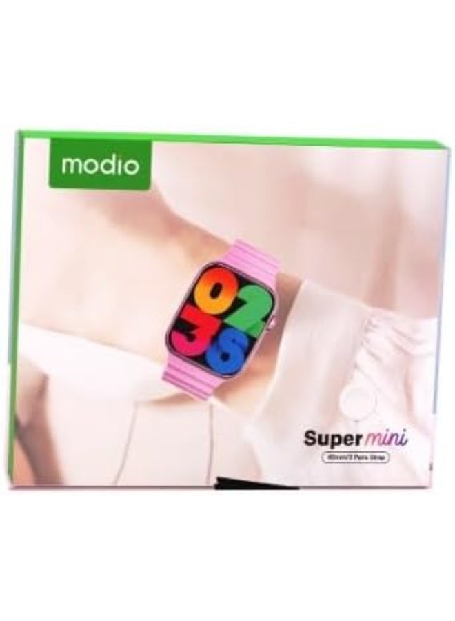 modio Super Mini Ladies Smart Watch with 3 Strap Sets, Wireless Charging, Touch Screen, Fitness Tracker, Heart Rate Monitor, Sleep Tracking, Compact Stylish Smartwatch for Women Everyday Wear - Image 5