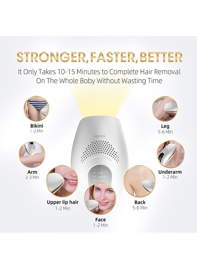 Deess GP590 Plus Ice Painless Hair Removal Device With Three Lenses, One For Body Hair, One For Removing Wrinkles And Tightening The Skin, And One For Removing Acne - Image 3