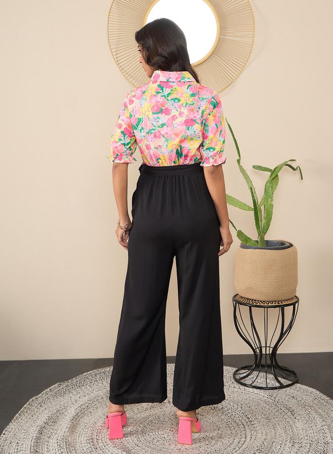 ستايل ستون جمبسوت بطبعة زهور وتفاصيل أزرار - Image 4