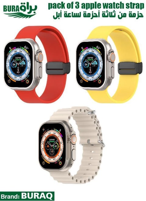 Apple Watch Band Strap For Apple Watch Ultra 2/Ultra 49mm, Series 10 46mm, 9/8/7 45mm, SE2/SE/6/5/4 44mm, 3/2/1 42mm