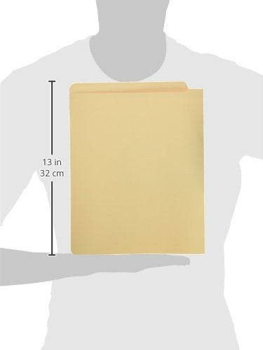 Smead End Tab Fastener File Folder, Shelf-Master® Reinforced Straight-Cut Tab, 1 U-Clip Fastener, Letter Size, Manila, 50 per Box (34112) - Image 3
