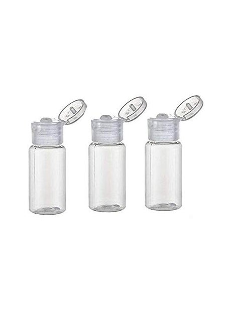 10Pcs 15ml Empty Plastic Sample Bottle with Flip Cap Travel Vial Jar Pot Container