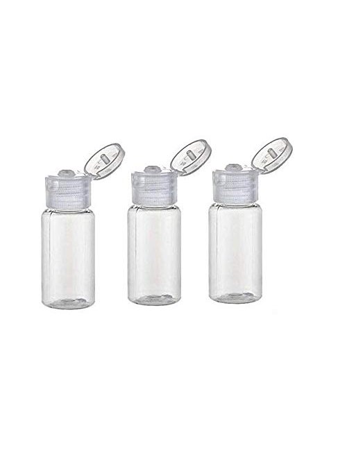 LASSUM - 10Pcs 15ml Empty Plastic Sample Bottle with Flip Cap Travel Vial Jar Pot Container - Image 1
