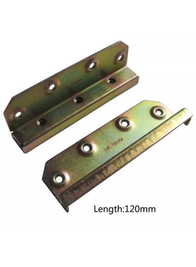 ROBUSTLINE 5 Gi Plated Heavy Duty Bed Hinges Bed Rail Brackets For Bed Frame Bed Rail Headboards Footboards - Image 4