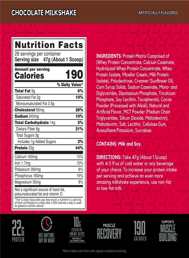BSN SYNTHA-6 Whey Protein Powder, Micellar Casein, Milk Protein Isolate, Chocolate Milkshake, 28 Servings (Packaging May Vary) - Image 3