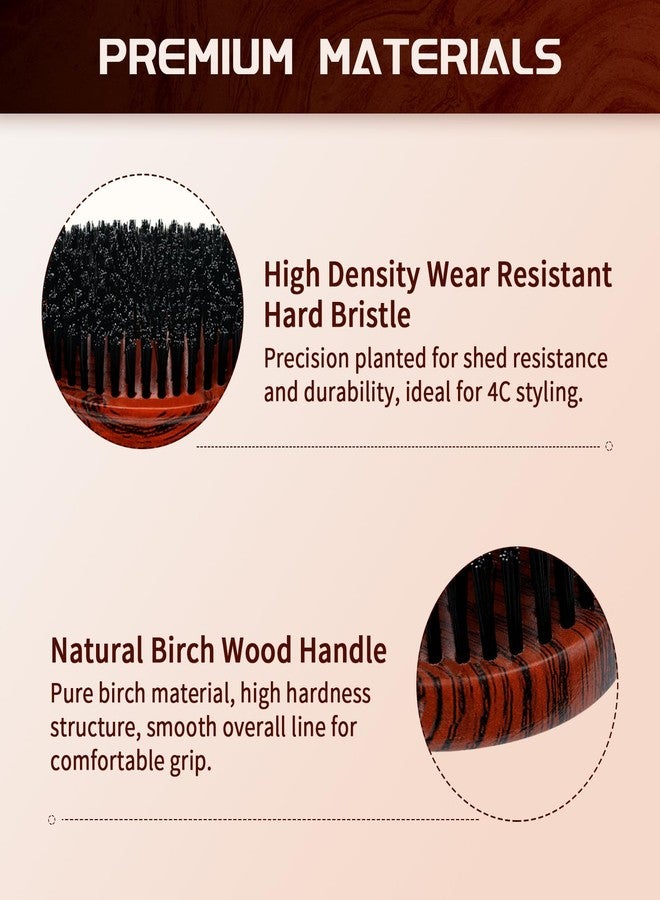 Goiple 360 Curved Wave Brush For Men & Beard - Hard Palm Wave Hair Brushes Wave Styler Great for Wolfing - 360 Wolfin Pro Nylon Hard Bristle Brush for Barbers & Daily Use Idea for Black Hair (Red) - Image 5