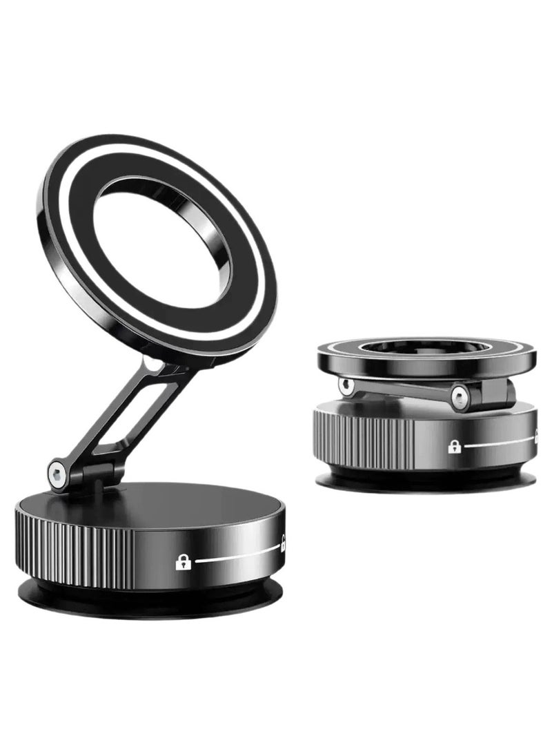 general Vacuum Magnetic Suction Cup Phone Mount 360° Rotation Base HandsFree Adjustable Magnetic Car Phone Holder Magnetic Phone Holder Suitable for Car/Gym/Mirror/Smooth Surface