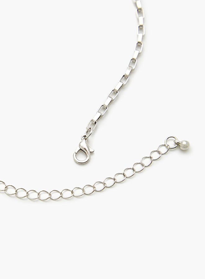 FOREVER 21 Etched Heart Charm Necklace - Image 3