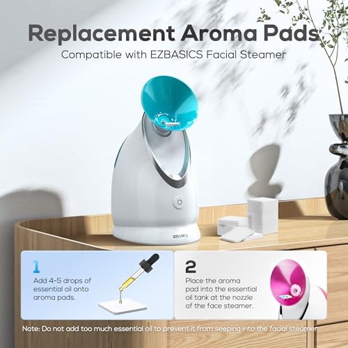 EZBASICS Aromatherapy Cotton Pads for EZBASICS facial steamer 100 Pcs - Image 3