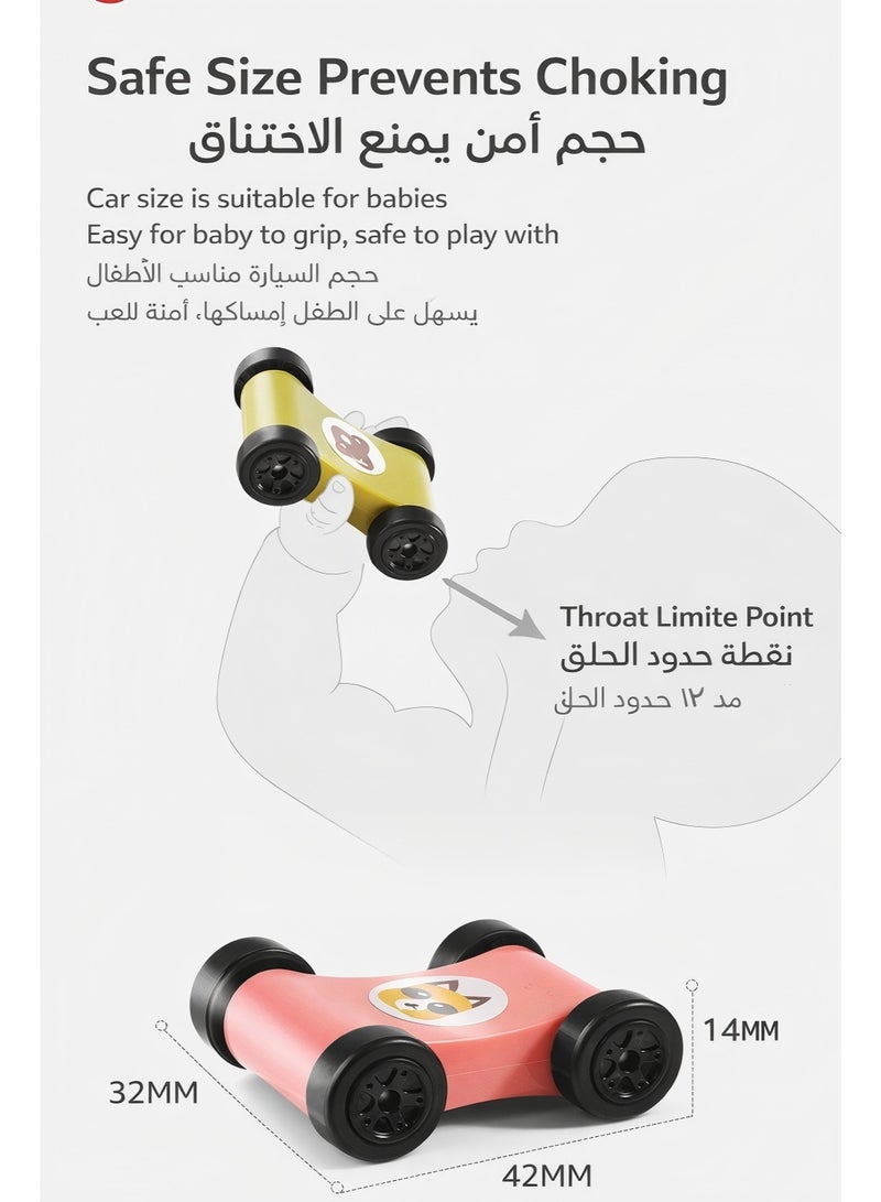 منحدر سيارات سباق للأطفال الصغار مع 9 منحدرات و4 سيارات صغيرة، لعبة منحدر سيارات متعددة المستويات، لعبة سباق تعليمية للأطفال من 3 إلى 6 سنوات - Image 4