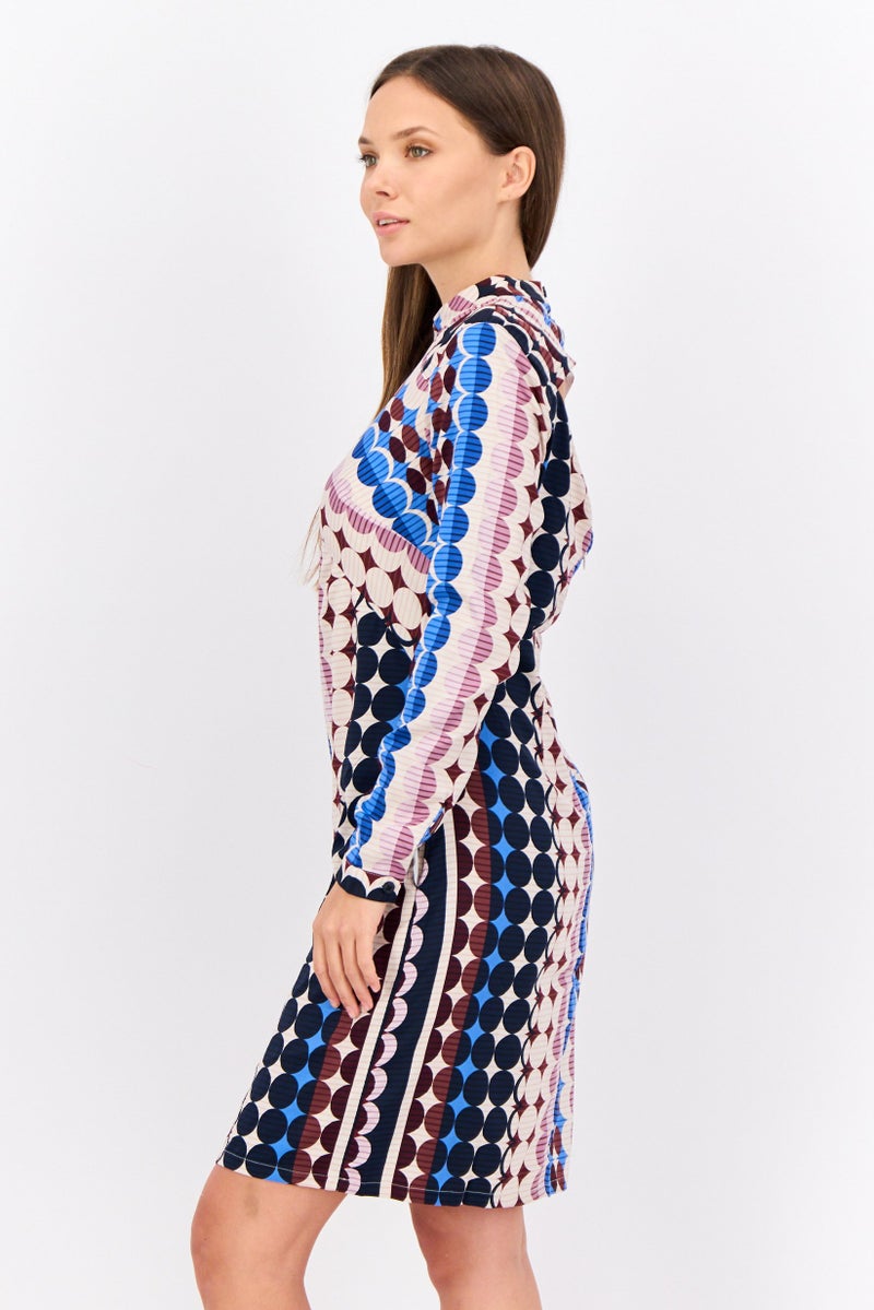 Donna Morgan Women Allover Print Mini Dress, Multicolor - Image 3