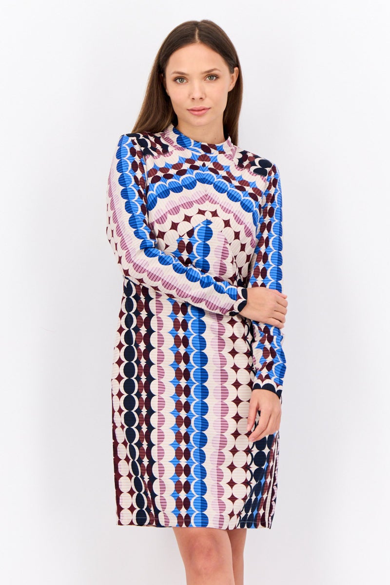 Donna Morgan Women Allover Print Mini Dress, Multicolor - Image 1